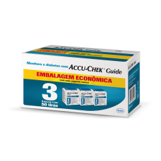 Accu-Chek Guide Embalagem Econômica - 3 caixas com 50 tiras (validade das tiras 01.2025)